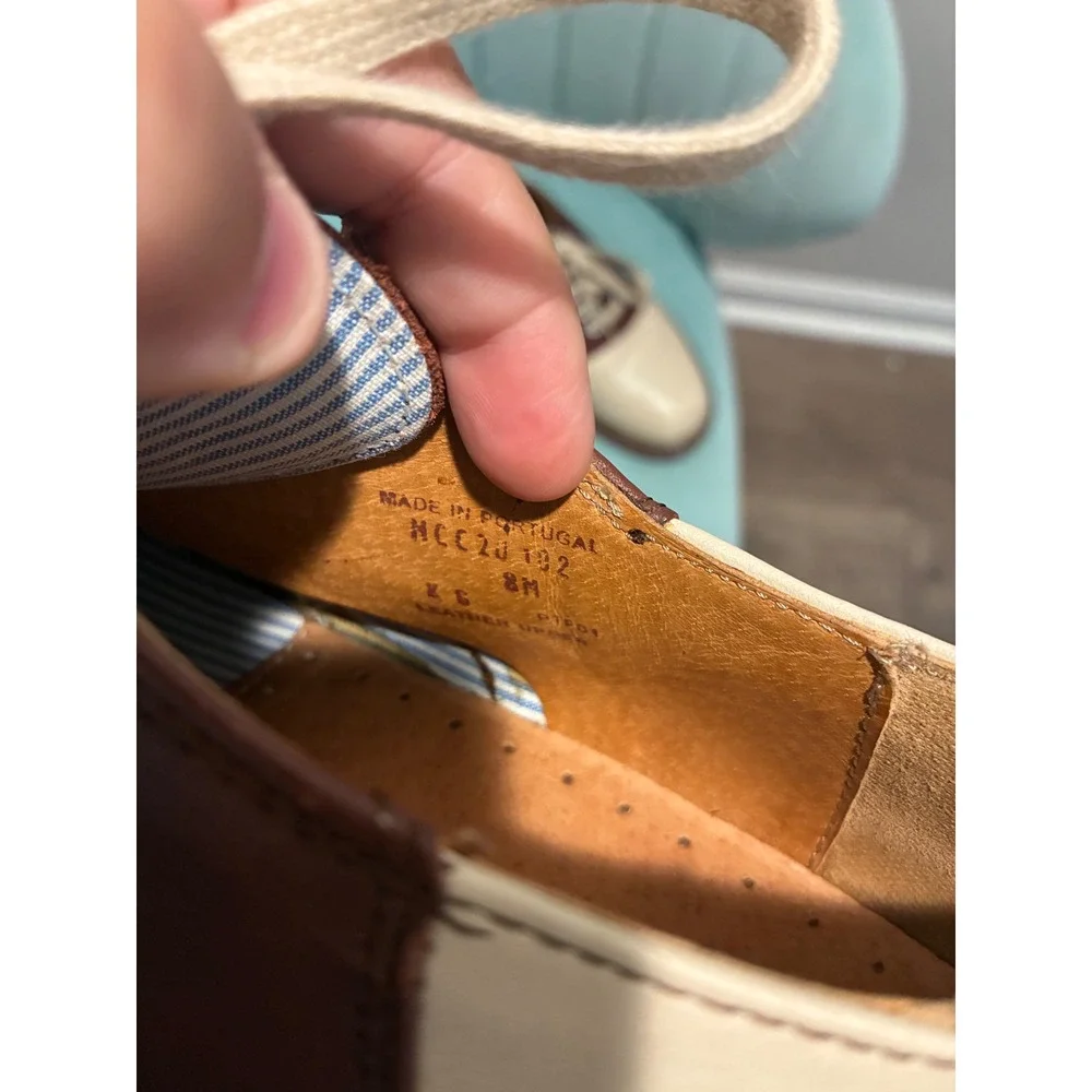 Vintage Tommy Hilfiger Saddle / Oxford Shoes 8 Brown Cream